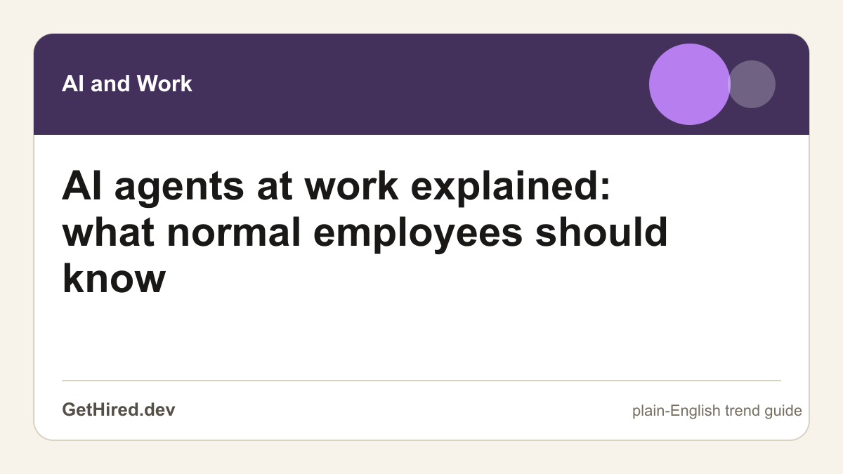 AI agents at work explained: what normal employees should know editorial illustration