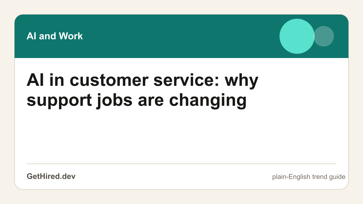 AI in customer service: why support jobs are changing editorial illustration