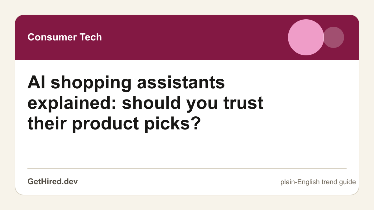AI shopping assistants explained: should you trust their product picks? editorial illustration