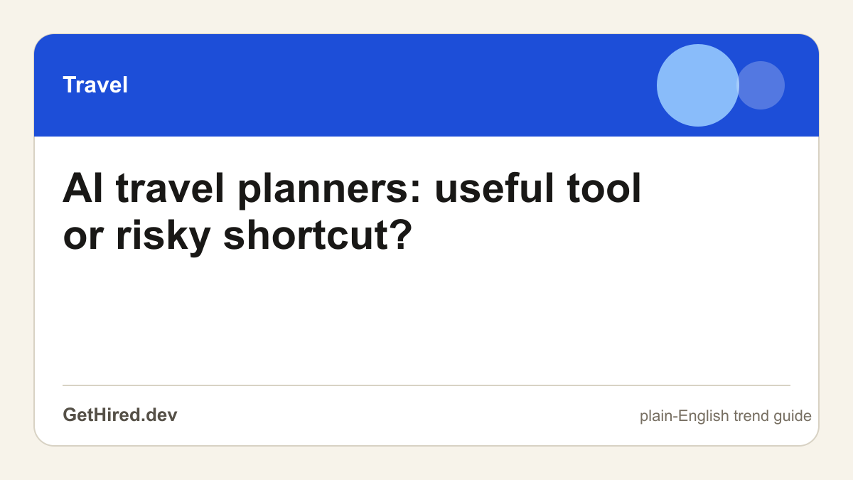 AI travel planners: useful tool or risky shortcut? editorial illustration