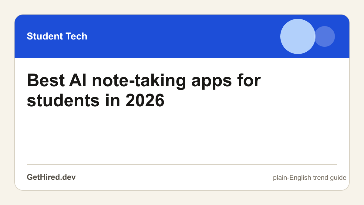 Best AI note-taking apps for students in 2026 editorial illustration