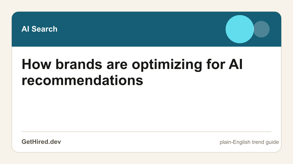 How brands are optimizing for AI recommendations editorial illustration
