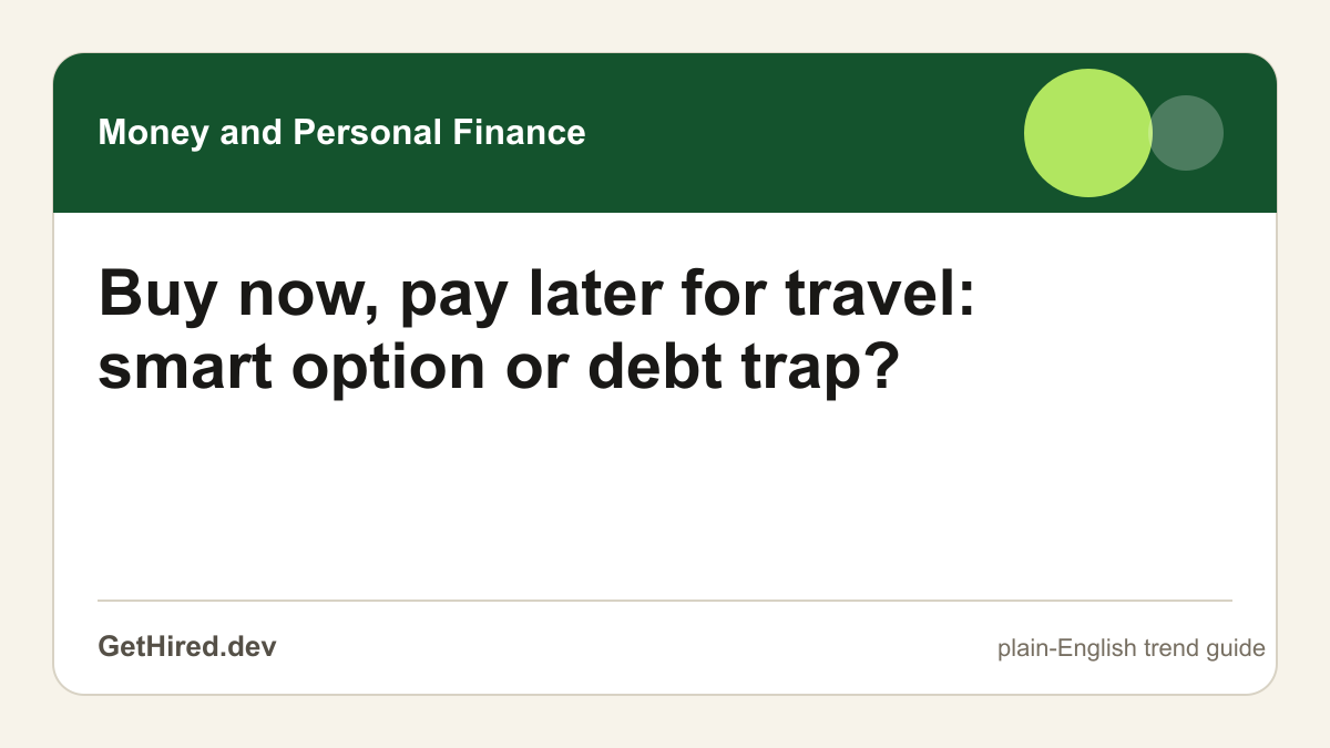 Buy now, pay later for travel: smart option or debt trap? editorial illustration
