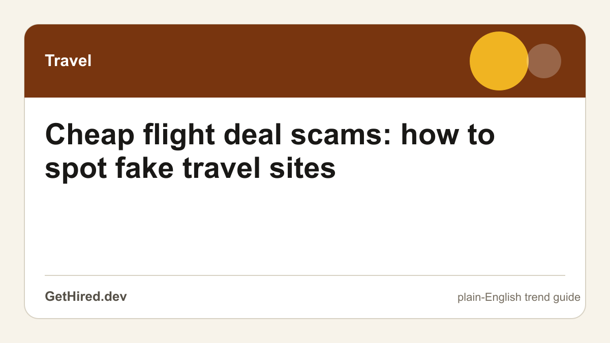 Cheap flight deal scams: how to spot fake travel sites editorial illustration
