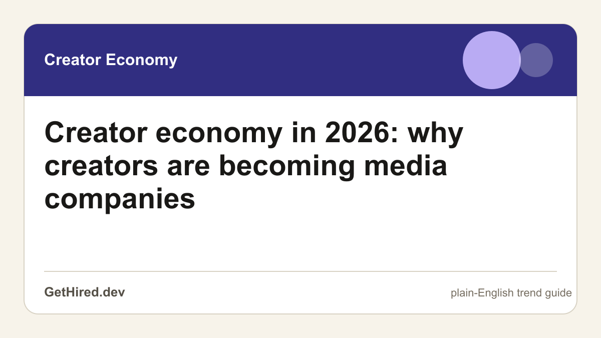 Creator economy in 2026: why creators are becoming media companies editorial illustration