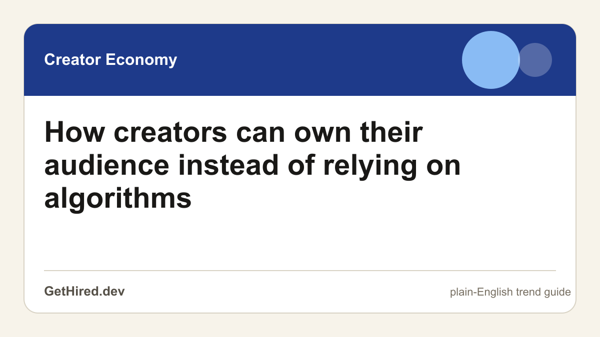 How creators can own their audience instead of relying on algorithms editorial illustration