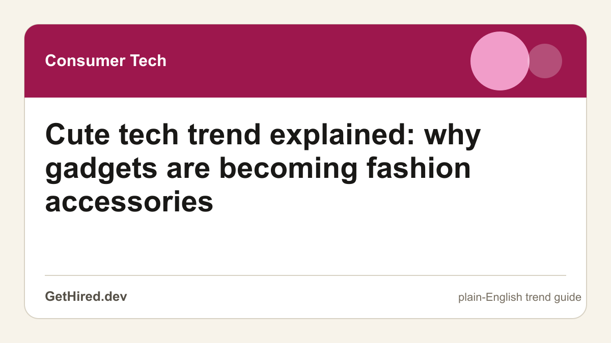 Cute tech trend explained: why gadgets are becoming fashion accessories editorial illustration