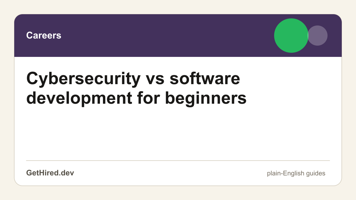 A beginner comparing cybersecurity monitoring with software development work