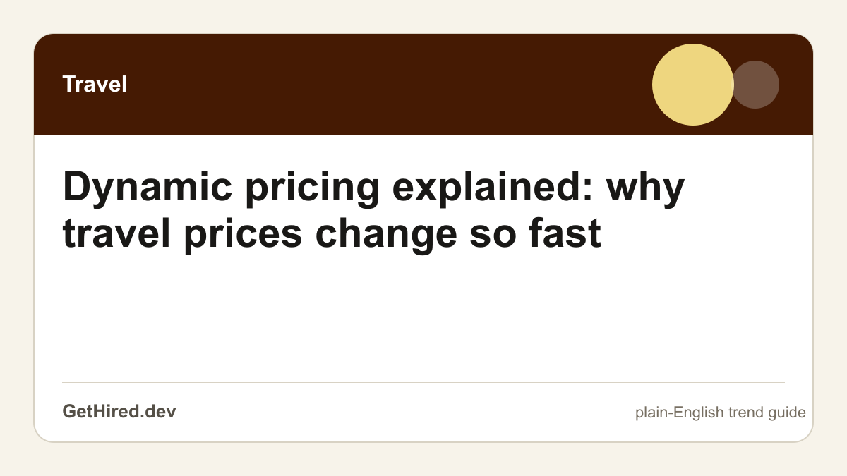 Dynamic pricing explained: why travel prices change so fast editorial illustration