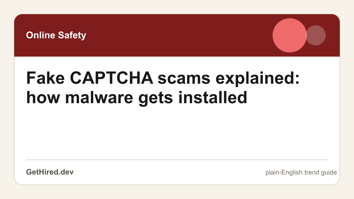 Fake CAPTCHA scams explained: how malware gets installed editorial illustration