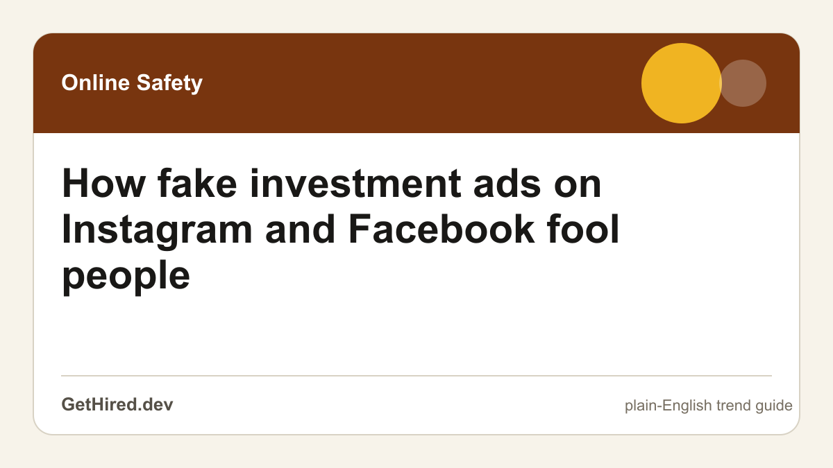 How fake investment ads on Instagram and Facebook fool people editorial illustration