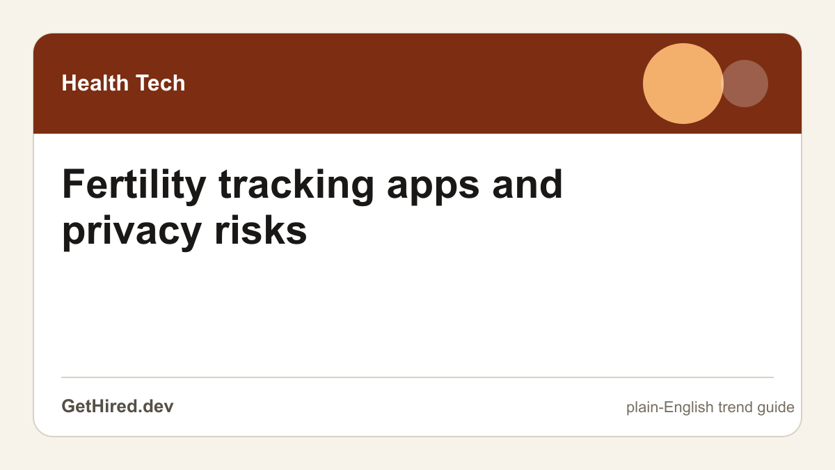 Fertility tracking apps and privacy risks editorial illustration
