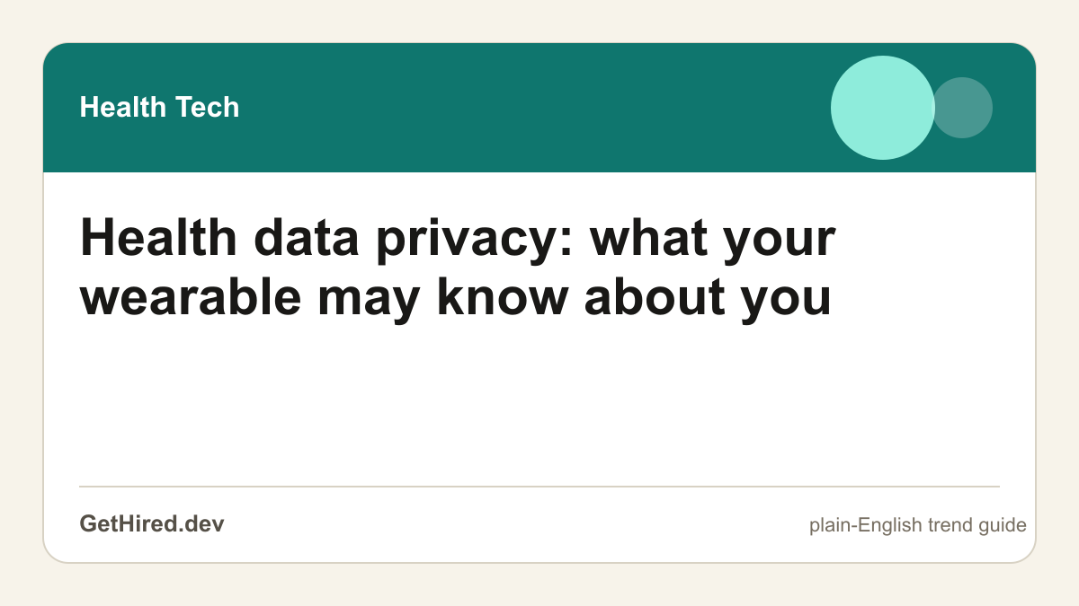Health data privacy: what your wearable may know about you editorial illustration