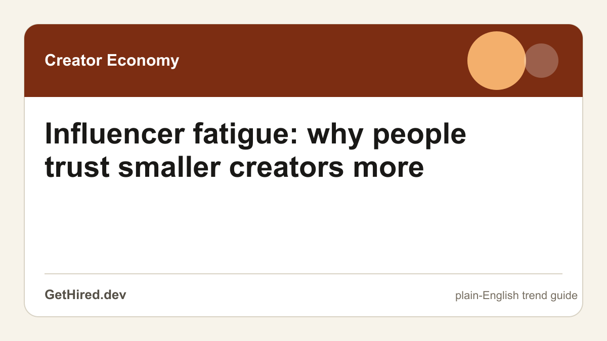 Influencer fatigue: why people trust smaller creators more editorial illustration