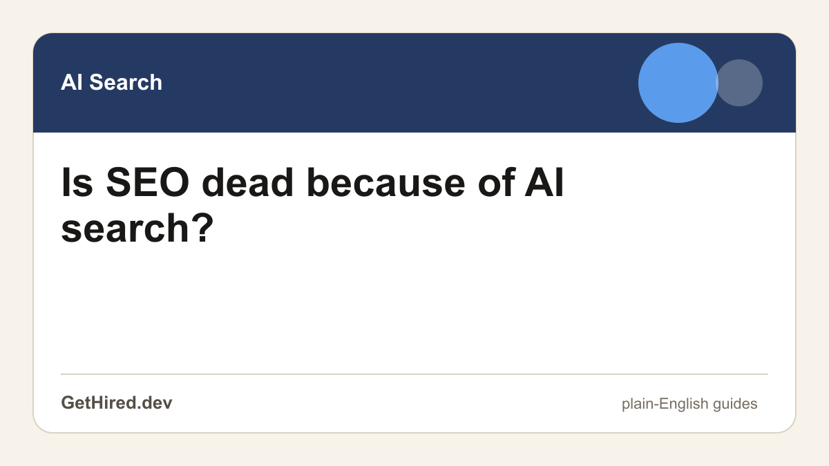 A search results page with AI answers and traditional website links