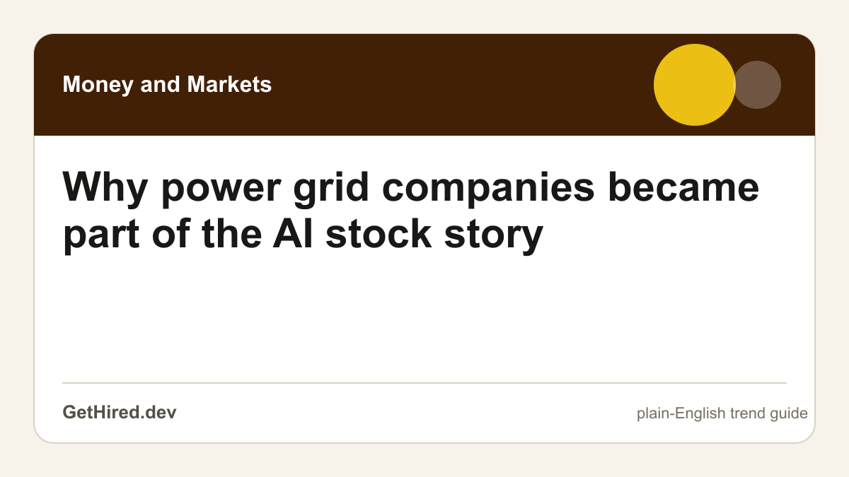 Why power grid companies became part of the AI stock story editorial illustration