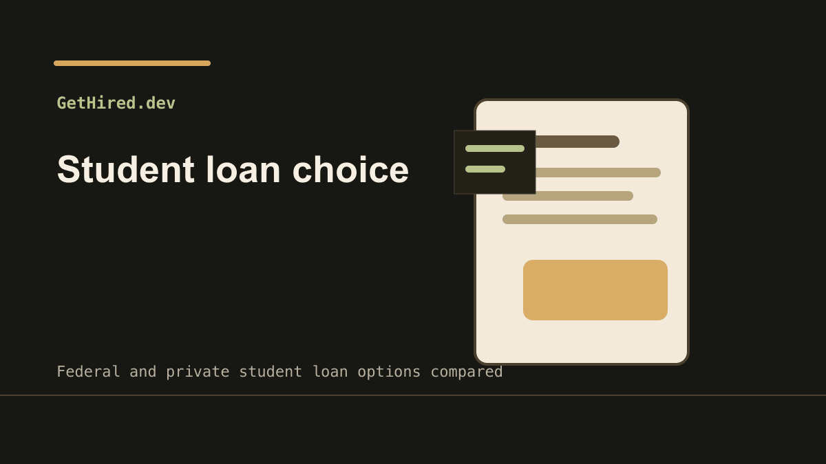 Federal and private student loan options compared