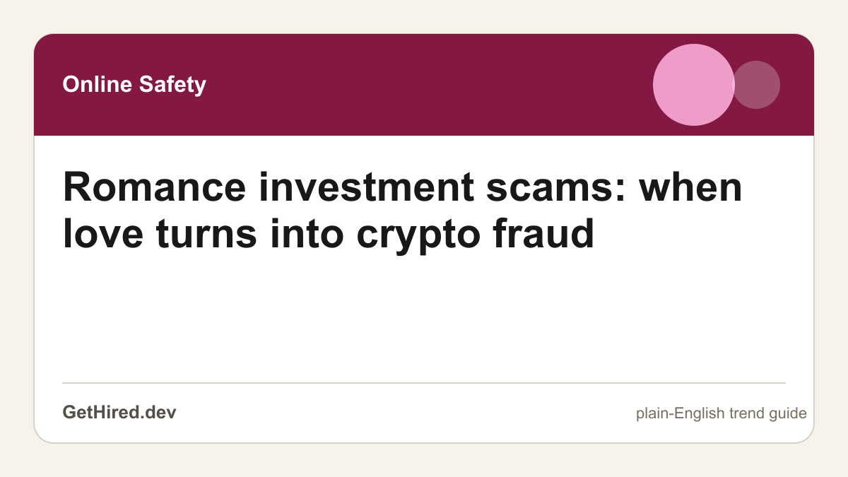 Romance investment scams: when love turns into crypto fraud editorial illustration