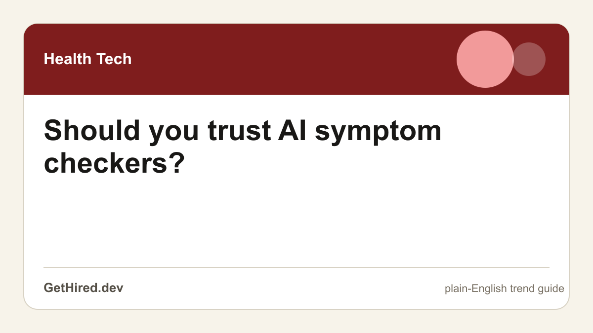 Should you trust AI symptom checkers? editorial illustration