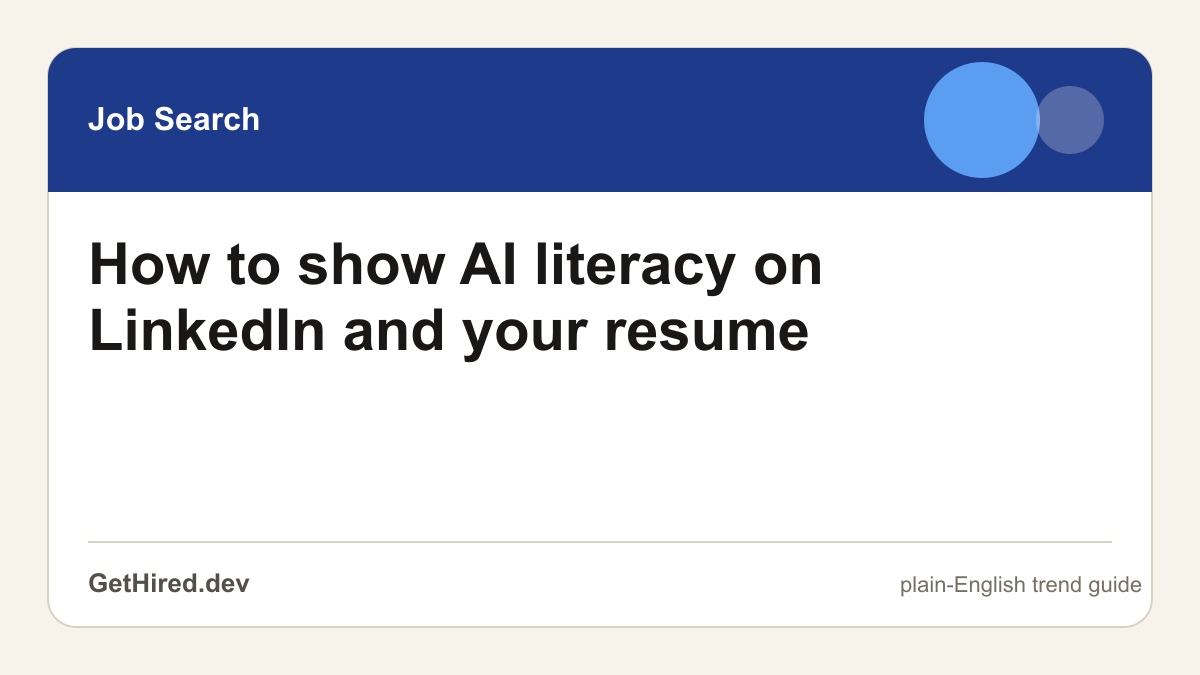 How to show AI literacy on LinkedIn and your resume editorial illustration