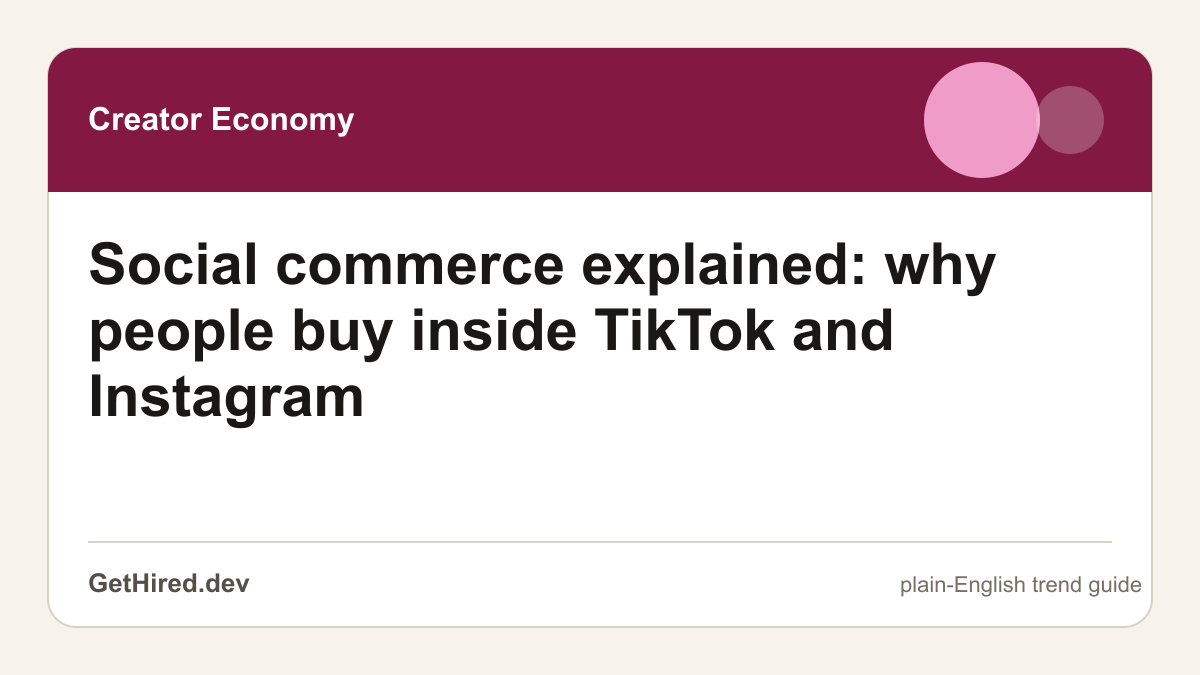 Social commerce explained: why people buy inside TikTok and Instagram editorial illustration