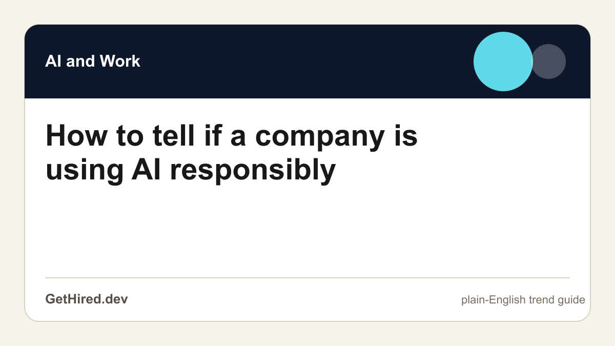 How to tell if a company is using AI responsibly editorial illustration