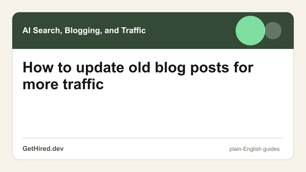 An old blog post being refreshed with new examples and links