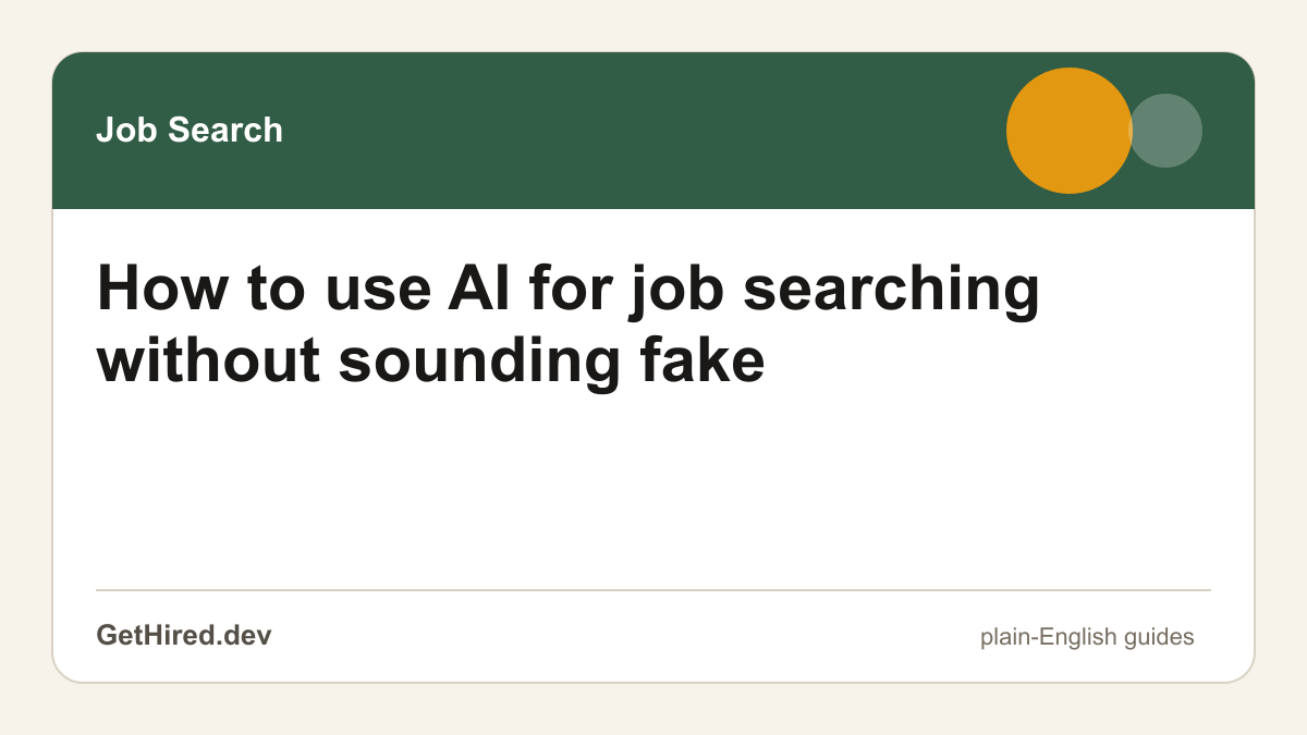 A job seeker editing an AI-drafted message into a natural application