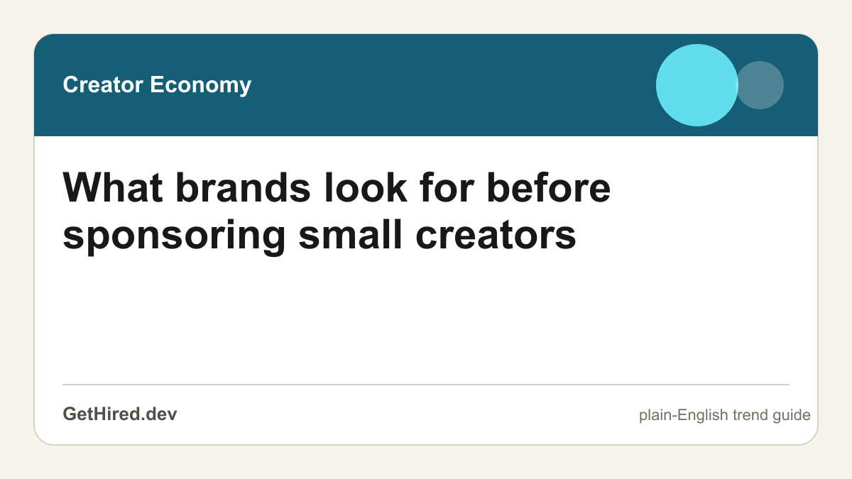What brands look for before sponsoring small creators editorial illustration