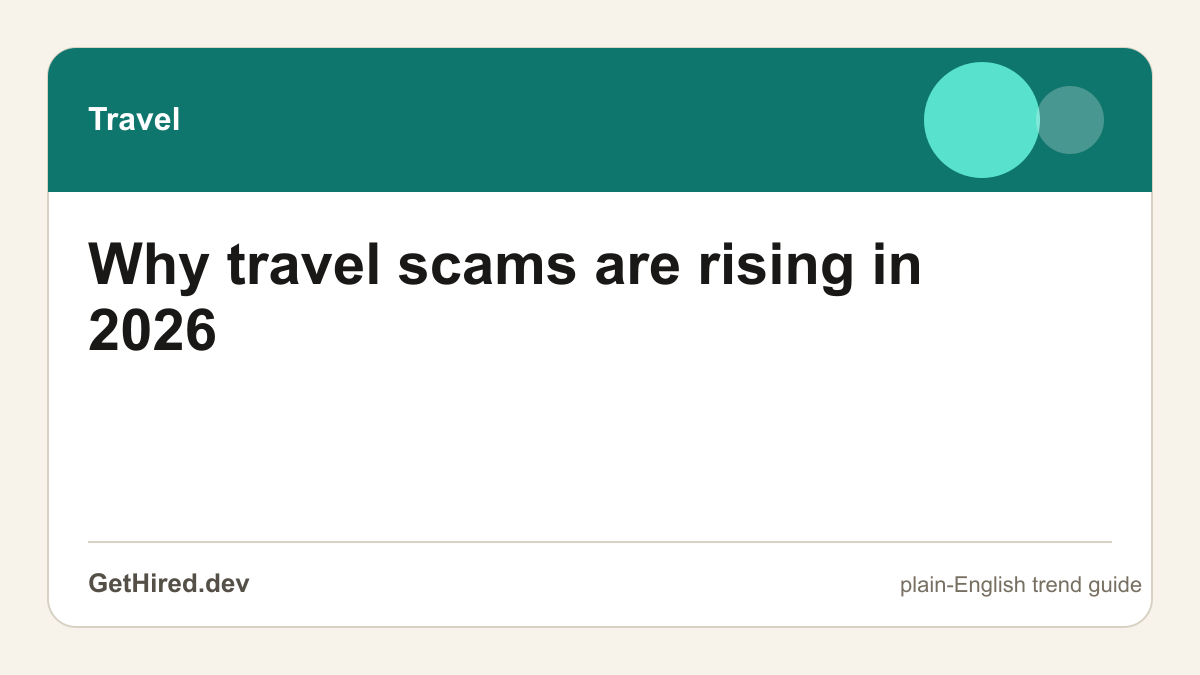 Why travel scams are rising in 2026 editorial illustration